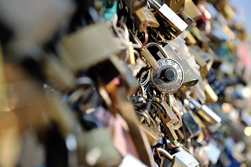 Image showing Love locks in Paris