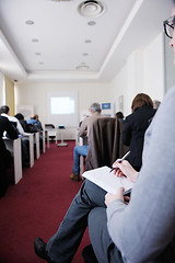 Image showing business people group on seminar