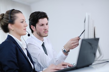 Image showing business people group working in customer and helpdesk office