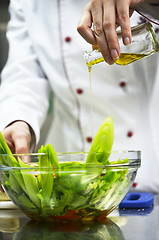 Image showing chef preparing meal