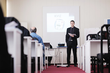 Image showing business man on seminar