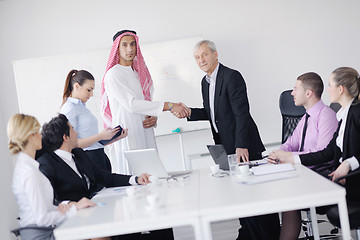 Image showing Arabic business man at meeting