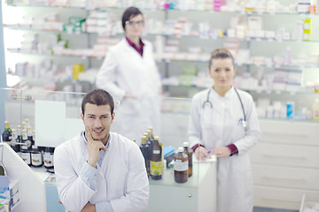 Image showing pharmacy drugstore people team