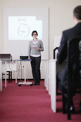 Image showing business people group on seminar