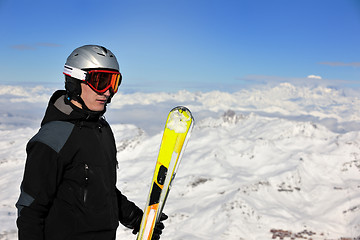 Image showing people group on snow at winter season