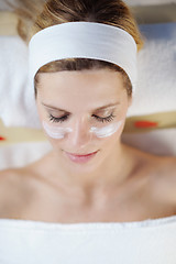 Image showing Beautiful young woman in spa