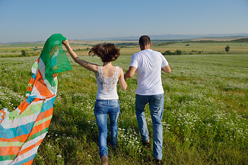 Image showing happy couple in wheat field