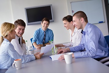 Image showing business people in a meeting at office