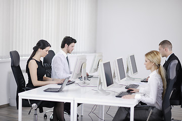 Image showing business people group working in customer and help desk office