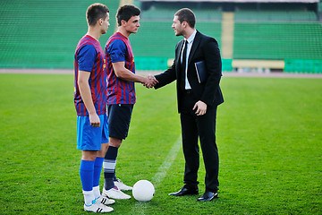 Image showing professional sport manager and coach