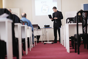 Image showing business man on seminar