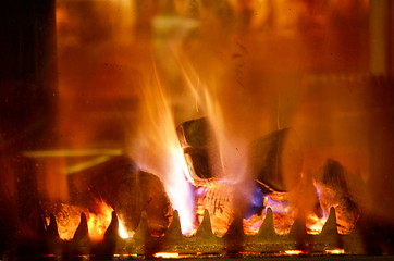 Image showing fireplace flame background