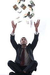 Image showing Business man holding money