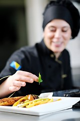 Image showing chef preparing meal