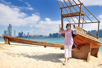 Image showing happy tourist woman