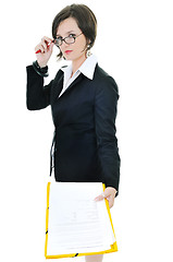 Image showing business woman with papper