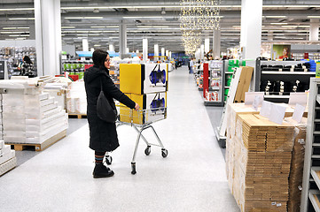 Image showing young woman in shopping