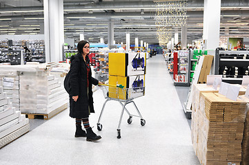 Image showing young woman in shopping