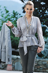 Image showing happy woman fashion outdoor 