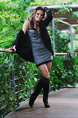 Image showing happy woman fashion outdoor 
