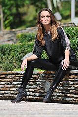 Image showing happy woman fashion outdoor 