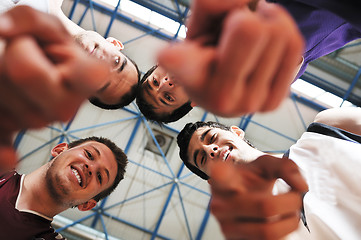 Image showing basket ball game player at sport hall