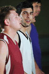 Image showing basket ball game player at sport hall