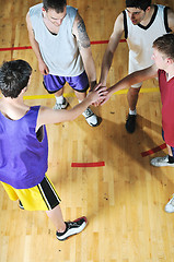 Image showing basket ball game player at sport hall