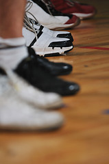 Image showing basket ball game player at sport hall