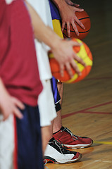 Image showing basket ball game player at sport hall