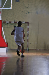 Image showing basket ball game player at sport hall