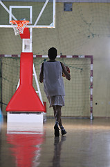 Image showing basket ball game player at sport hall