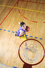 Image showing basket ball game player at sport hall