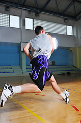 Image showing basket ball game player at sport hall