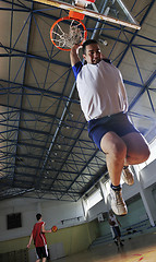 Image showing basketball jump