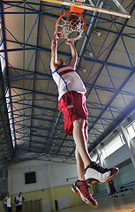 Image showing basketball jump