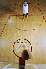 Image showing basketball player shooting