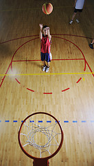 Image showing basketball player shooting