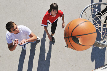 Image showing street basketball