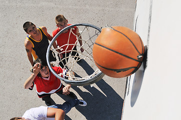 Image showing street basketball