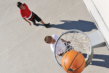 Image showing street basketball