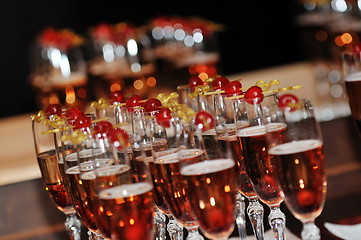 Image showing coctail and banquet catering party event