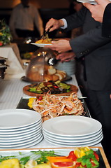 Image showing coctail and banquet catering party event