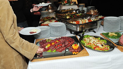 Image showing coctail and banquet catering party event