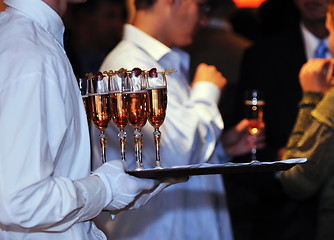 Image showing coctail and banquet catering party event