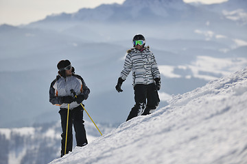 Image showing couple relaxing winter seson 