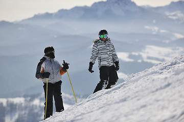 Image showing couple relaxing winter seson 