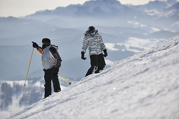 Image showing couple relaxing winter seson 