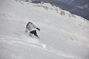 Image showing snowboard woman