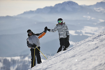 Image showing couple relaxing winter seson